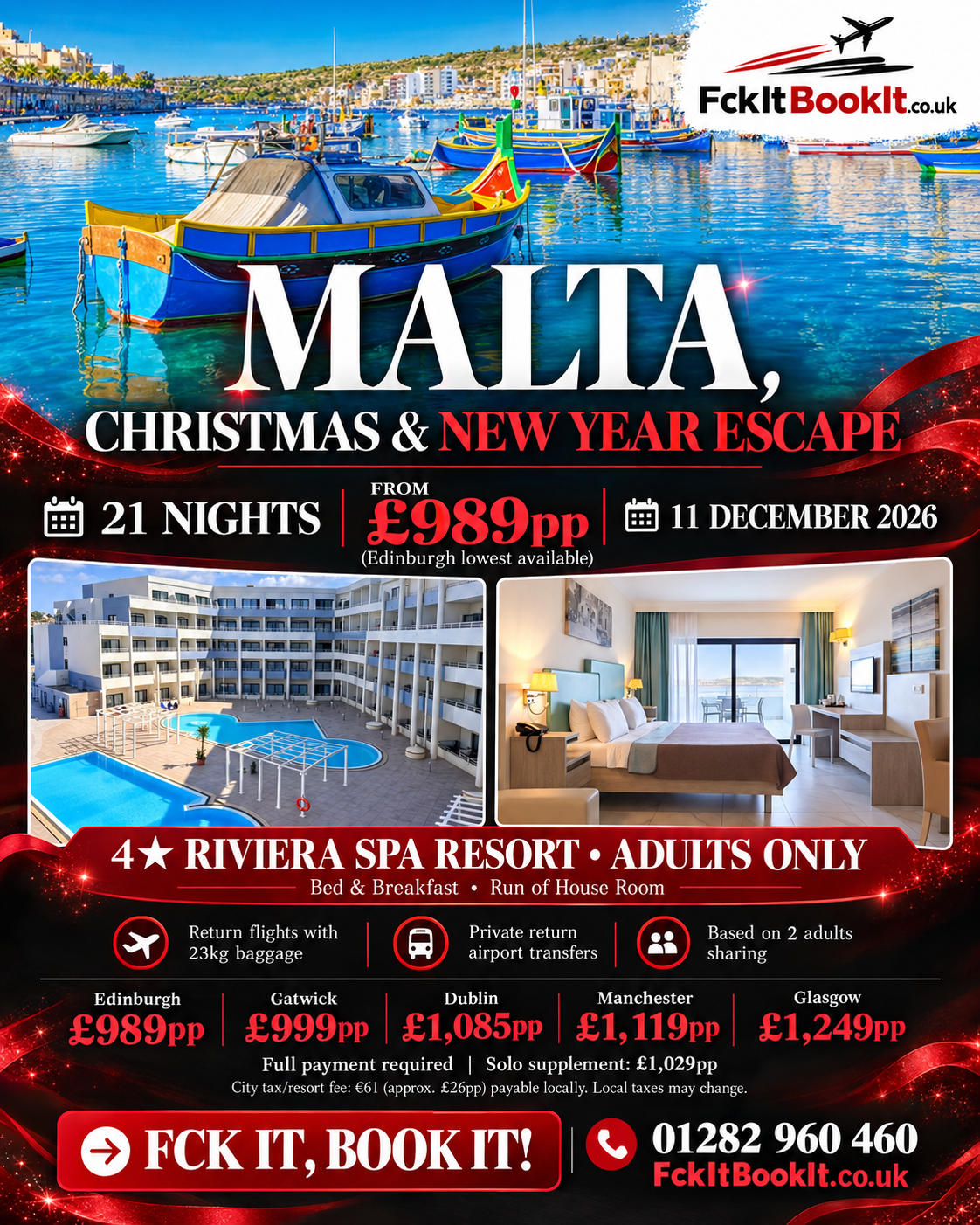 Riviera Spa Resort Malta — Christmas & New Year 2026